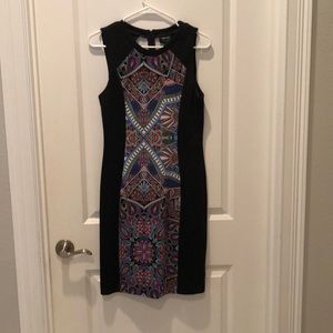 Nicole by Nicole Miller black/multicolor sheath dress